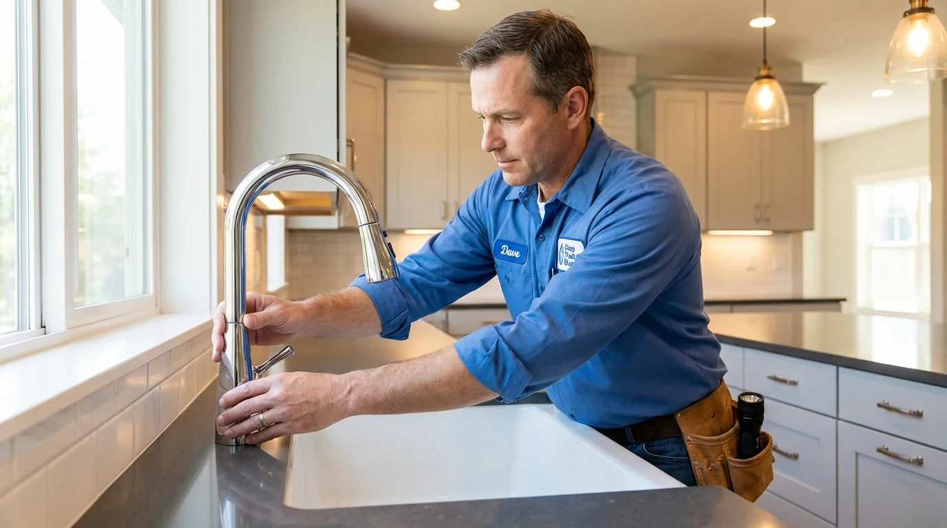 Kitchen faucet installation by Johns Plumbing LLC in Iona